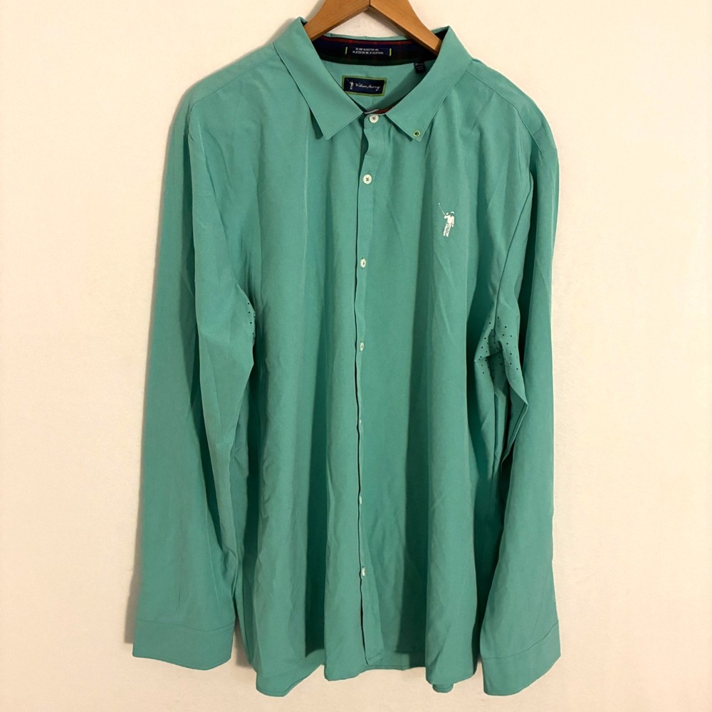 William Murray Golf Shirt Men's 2XL Long Sleeve Performance Preppy Active